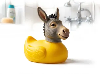 DonkeyDuck Hybrid: Patito goma on cabeza de asno