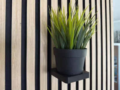 Acoustic Panel Plant Holder, no drilling