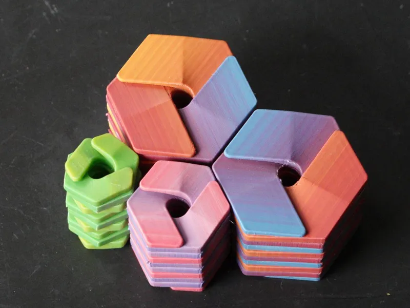 Hexagon Helical Pass-through Toy