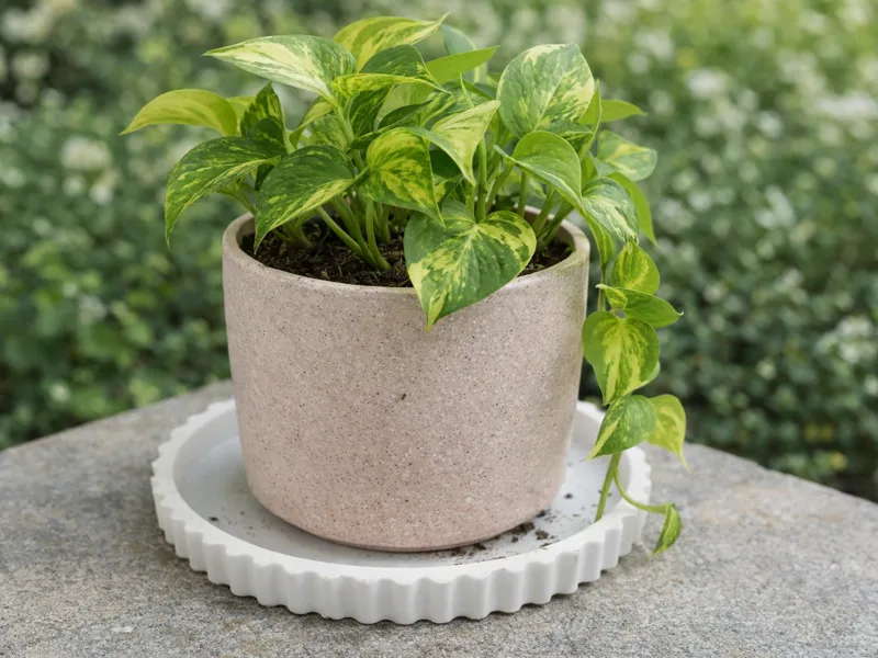 Round Plant Pot Saucer with Wavy Edge