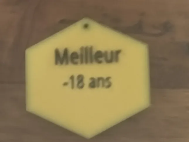 Médaille meilleure -18 ans