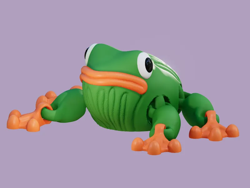 Goofy ahh articulated frog