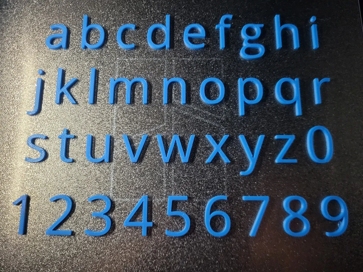 Alphabet et chiffres pour créations DIY