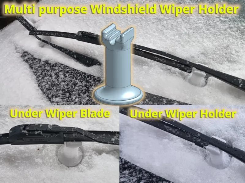 Multi purpose Windshield Wiper under holder/wiper