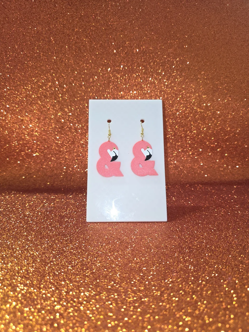 &-Flamingo earrings view 2