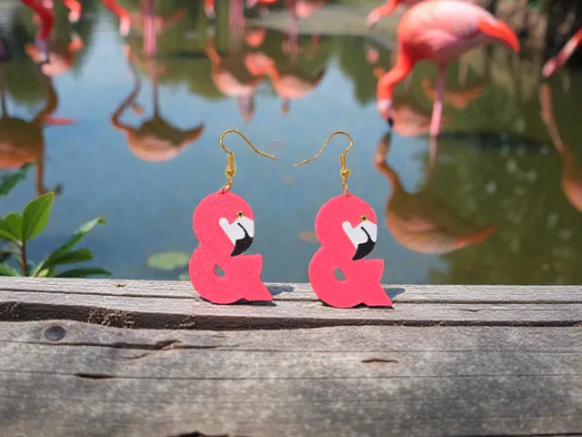 &-Flamingo earrings