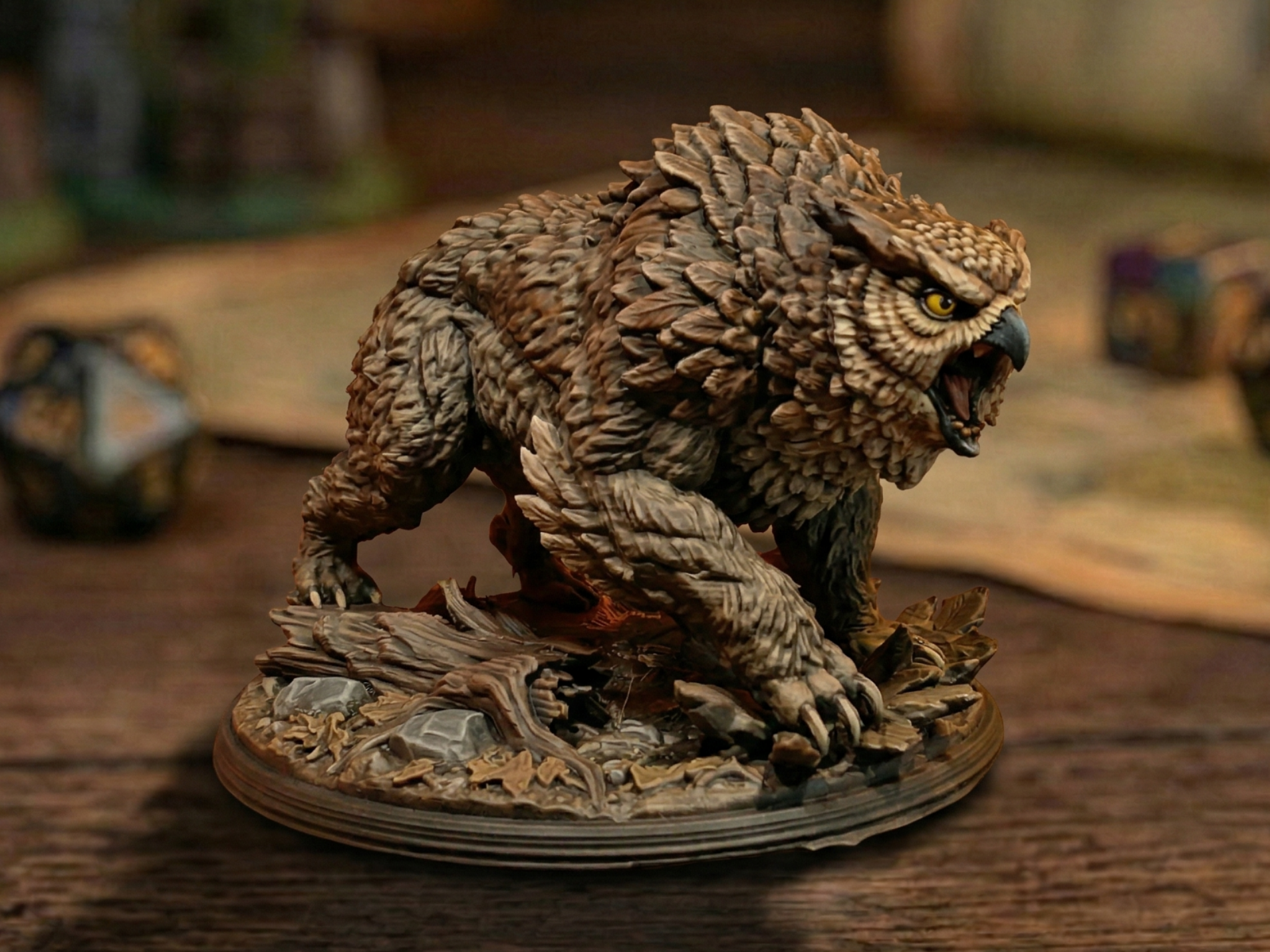 The Owlbear Ancient Guardian (50mm Base) - V1