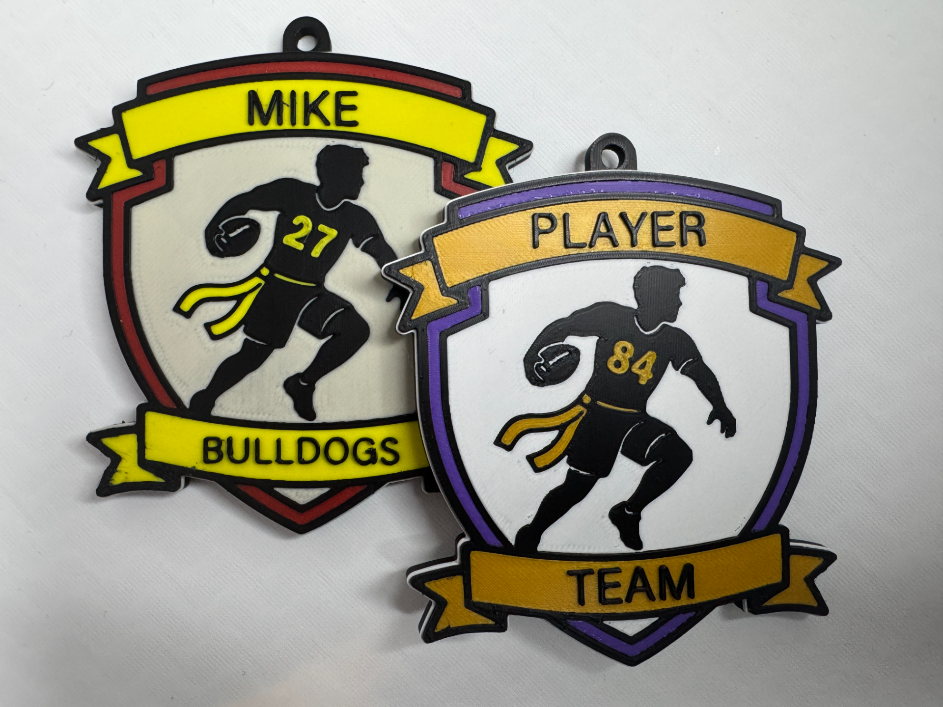 Customizable Flag Football Bag Tag / Keychain