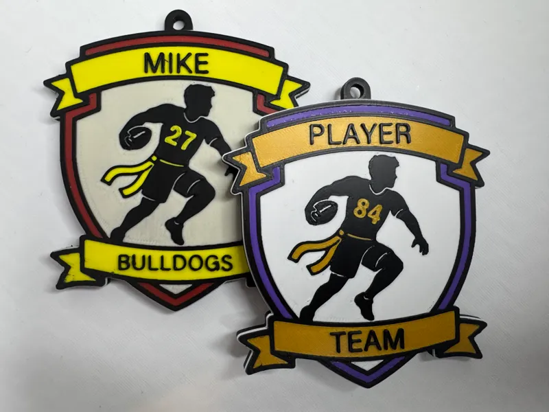 Customizable Flag Football Bag Tag / Keychain