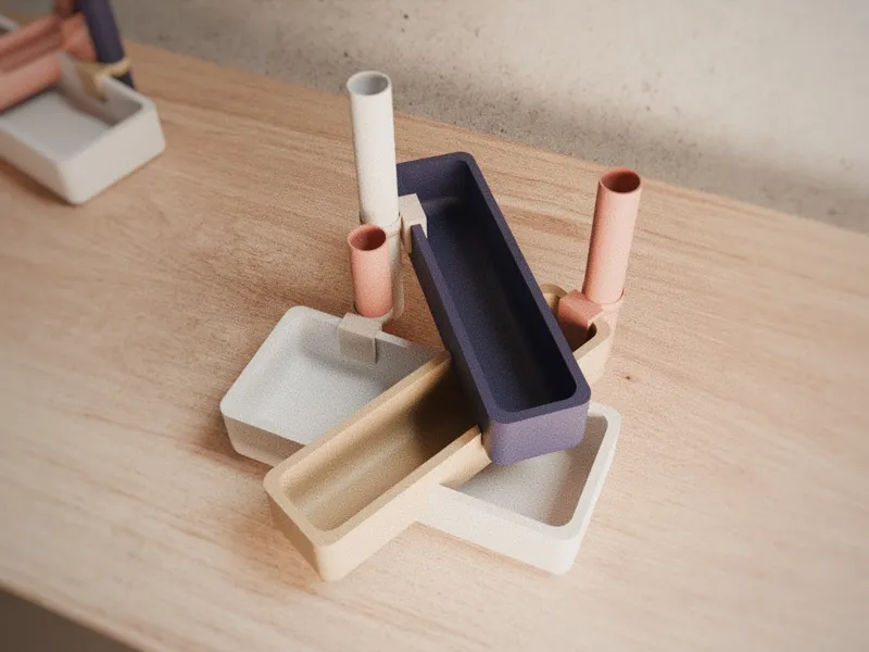 Intersect (Parametric tabletop shelf system)