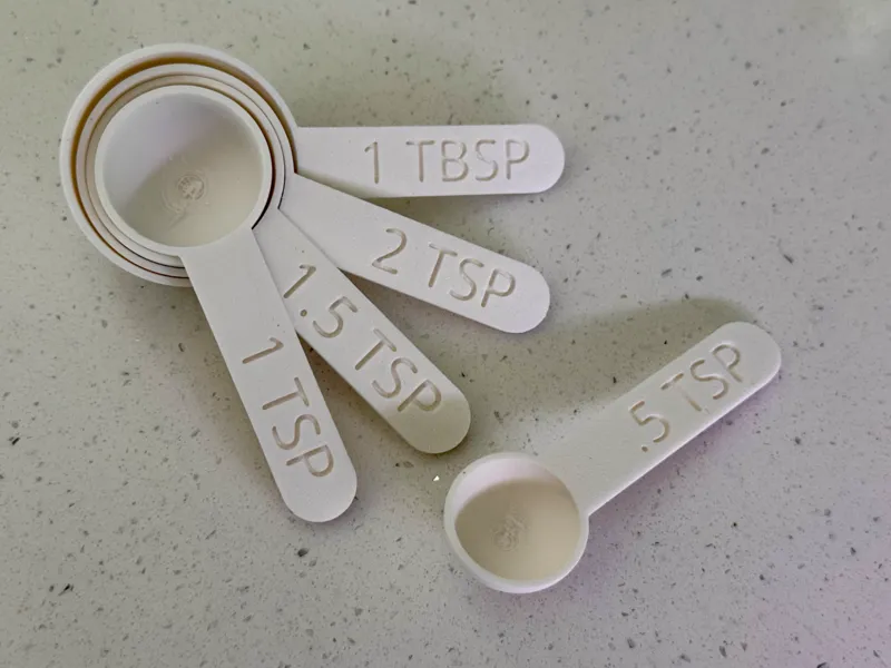 MEASURING SPOONS, 200MG, TEASPOON, TABLESPOON