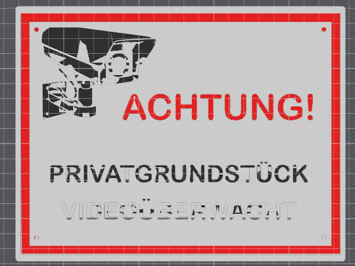 Privatgrundstück videoüberwacht
