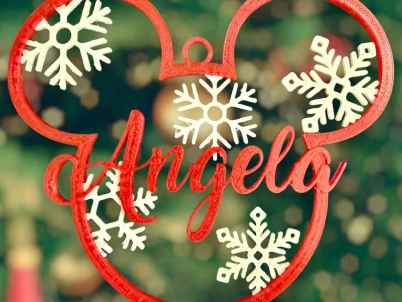 Christmas Tree Hanging Ornament with Custom Name