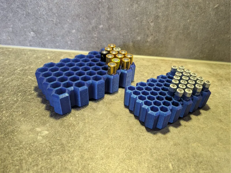 Battery Storage Organizer Honeycomb  AA + AAA 50x