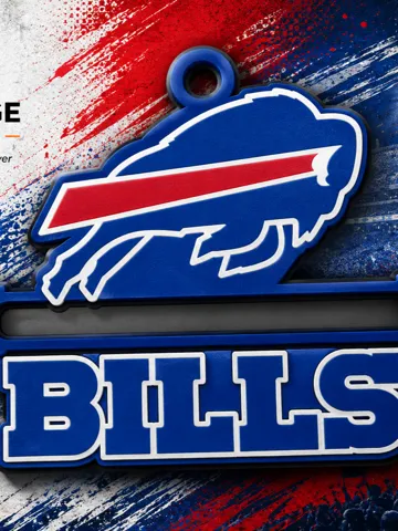 Accesorio para sujetar ligas de cabello: Buffalo Bills Hair Tie Holder Keychain — vista de referencia 2