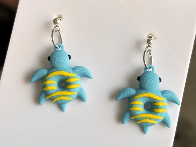 donut turtle earrings