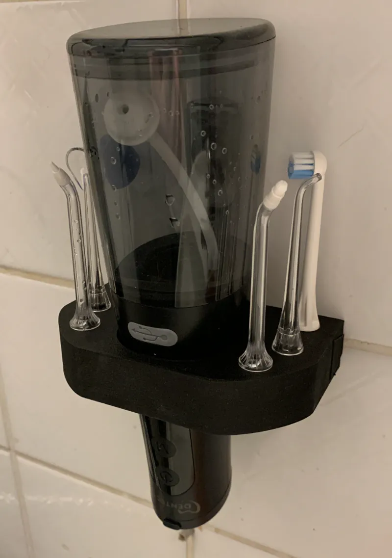Water flosser wall mount for Dentect