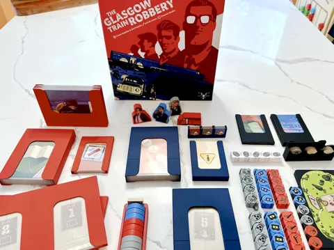 Bandeja organizadora: The Glasgow Train Robbery Board Game Insert — referencia de MakerWorld