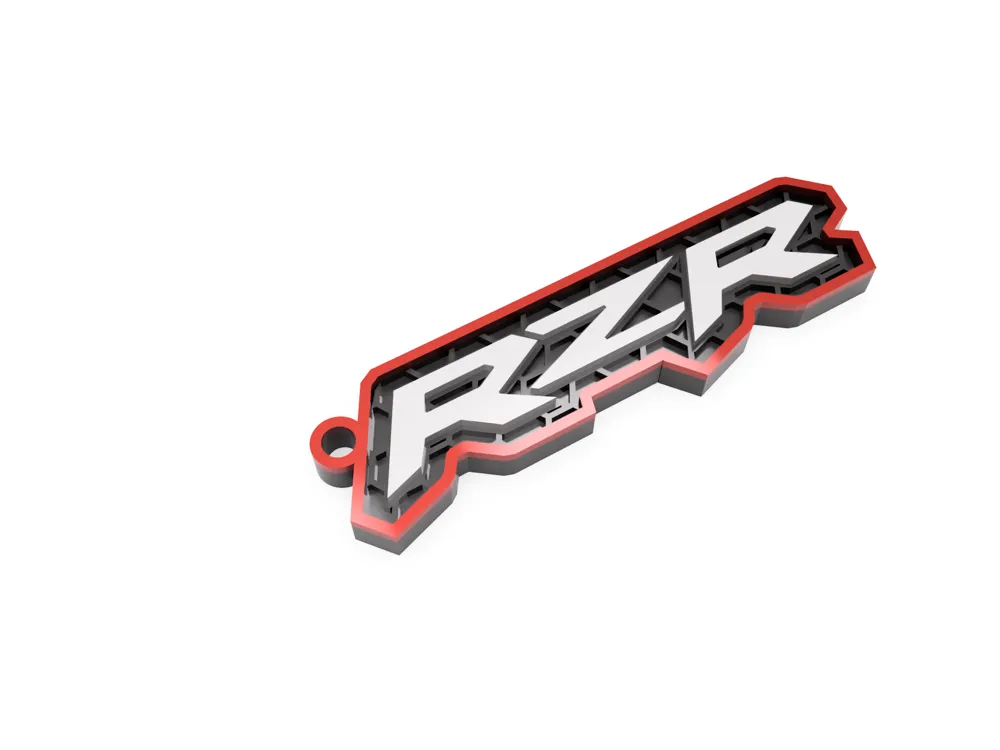 Polaris RZR logo keychain - Free 3D Print Model - MakerWorld