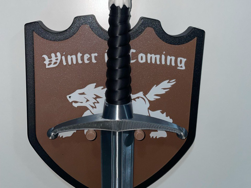 Jon Snow sword hanger shield