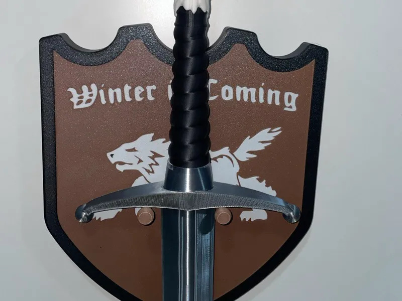 Jon Snow sword hanger shield