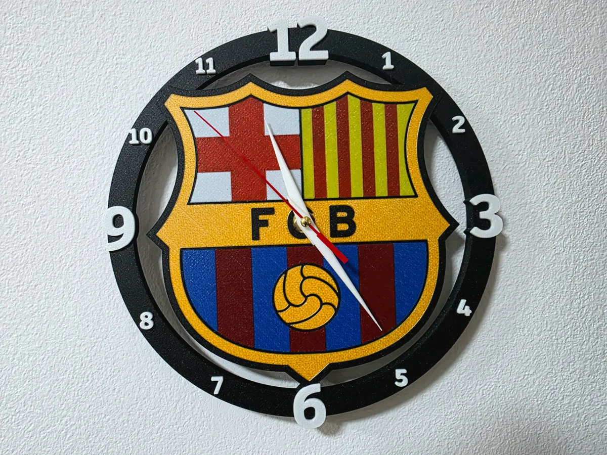 FC Barcelona Wall Clock - Free 3D Print Model - MakerWorld