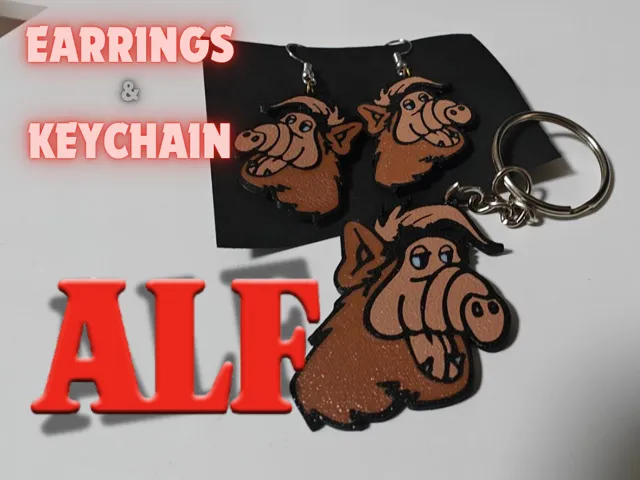 Alf Earrings and KeyChain