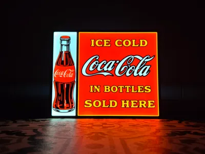 Coca Cola LED Lightbox Sign - Free 3D Print Model - MakerWorld