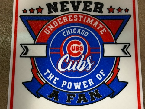 Cubs Fan Wall Sign