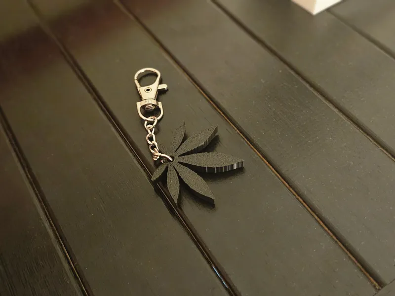 Bud Leaf Keychain Charm