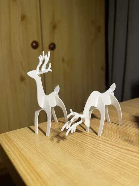 Carte puzzle 3D renne de Noël