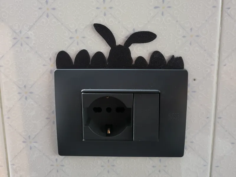 Easter wall light switch decoration