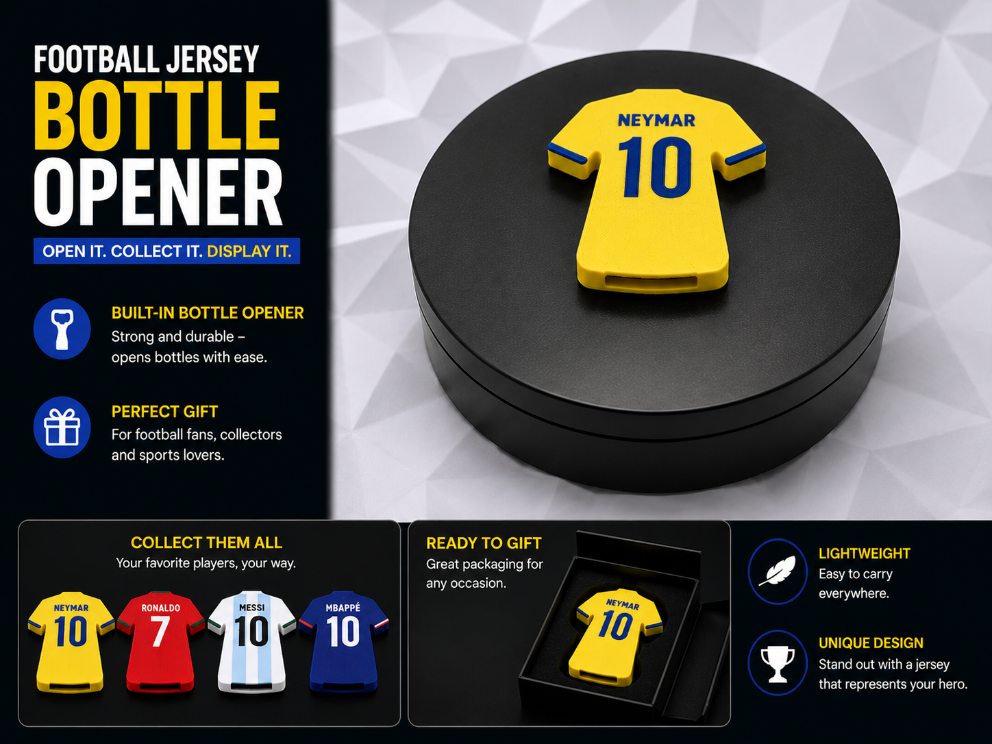 Customizable Football Jersey Bottle Opener