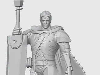 Guts - Berserk em pose com espada