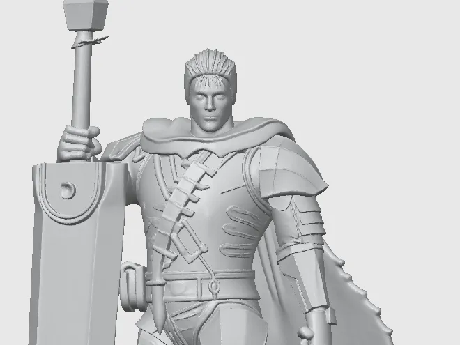 Guts - Berserk em pose com espada