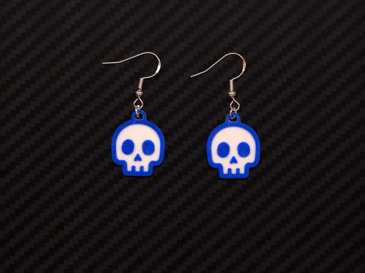 Earrings Skull M02 - 16 min print time view 2