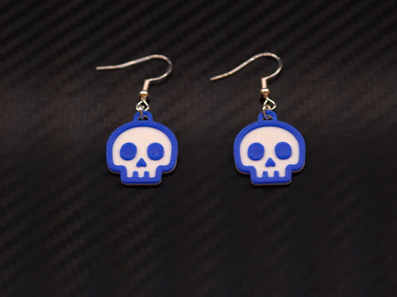 Earrings Skull M02 - 16 min print time view 3