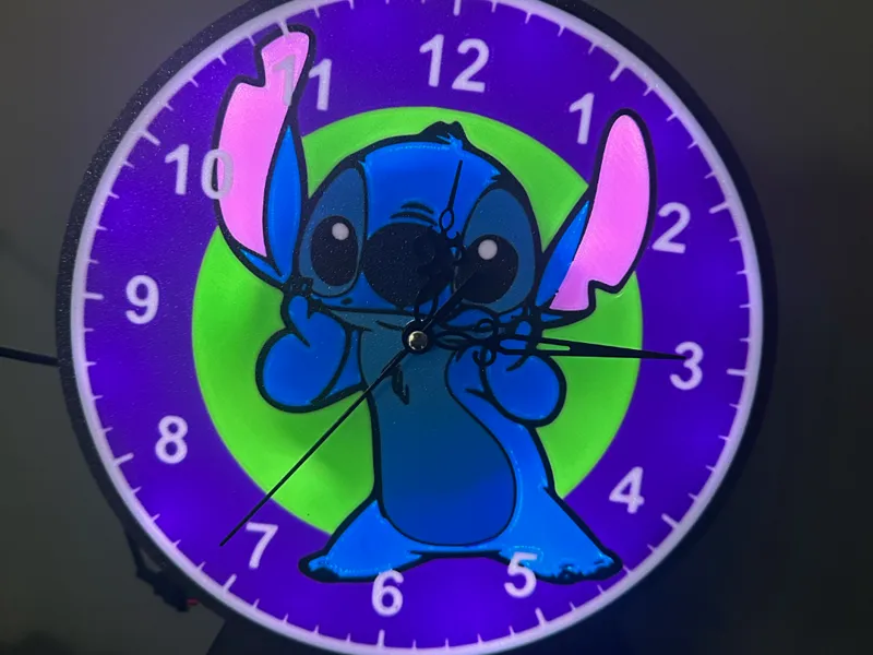 Stitch Lightbox Clock