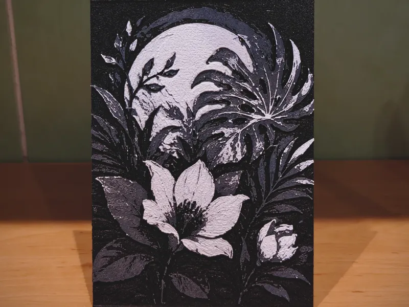 Moon and Flowers HueForge