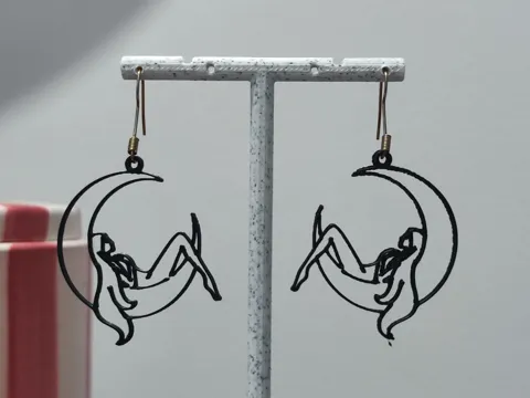 Pendientes: Aretes Diosa de la Luna — referencia de MakerWorld