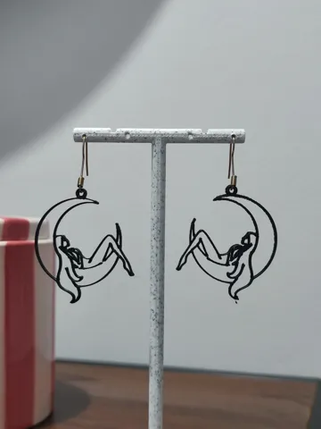 Pendientes: Aretes Diosa de la Luna — vista de referencia 3
