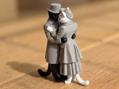 Struggling Goodbye – Two Cats in a Final Embrace
