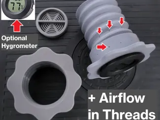 Hygrometer Spool Holder + Airflow in Threads