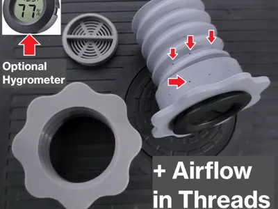 Hygrometer Spool Holder + Airflow in Threads