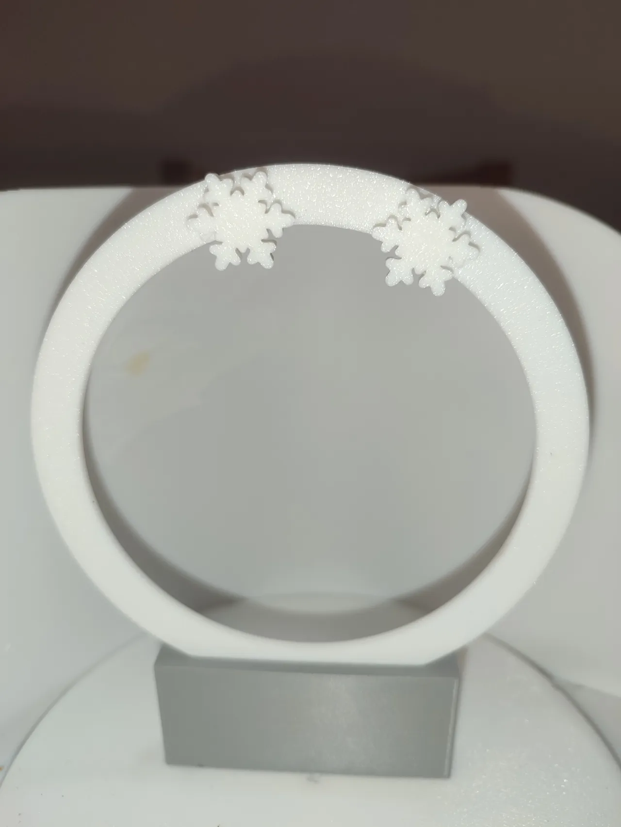 Christmas tree, santa hat, sock, snow pin earring view 4