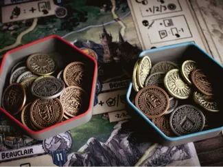 Simple smooth hex tray for board games
