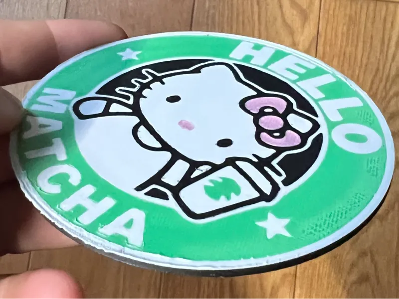 Hello Kitty Green Matcha Coaster
