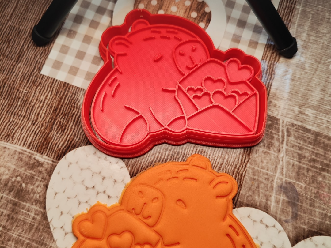 Capybara love cookie cutter Valentine`s day