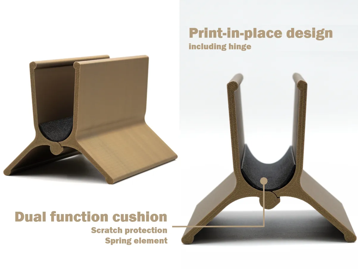 GraviDock - gravitational laptop and tablet stand view 3