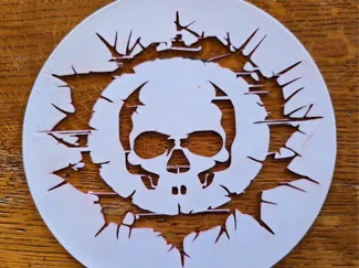 Pochoir/gabarit crâne skull